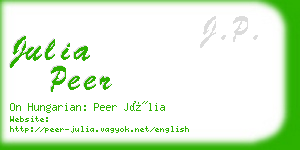 julia peer business card